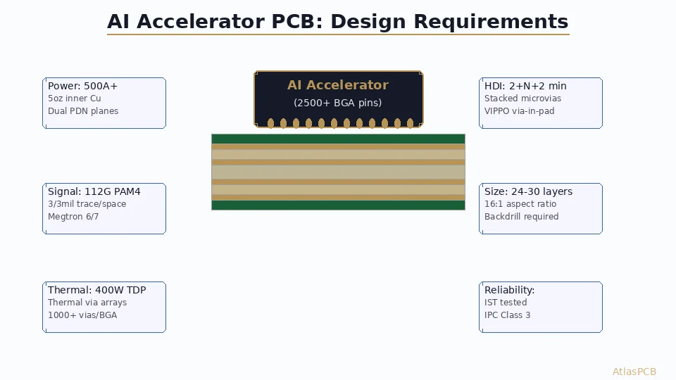 PCB Requirements for AI Accelerator Hardware