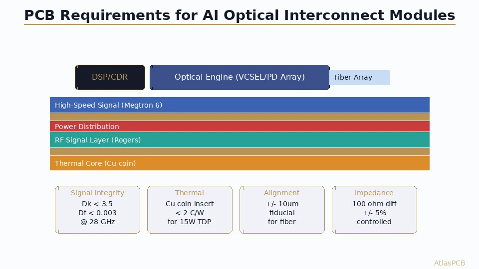 PCB Design for AI Optical Interconnect Modules