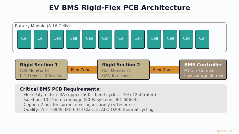 EV Battery Management System PCB: Bms Rigid