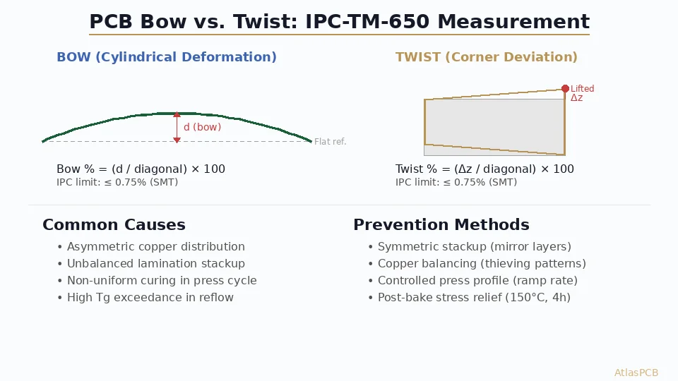 PCB Bow and Twist: Measurement Ipc