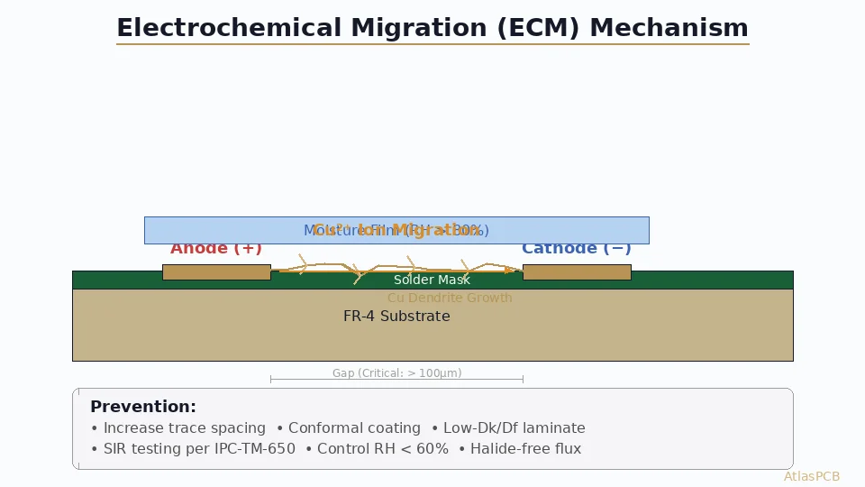 PCB Electrochemical Migration (ECM)