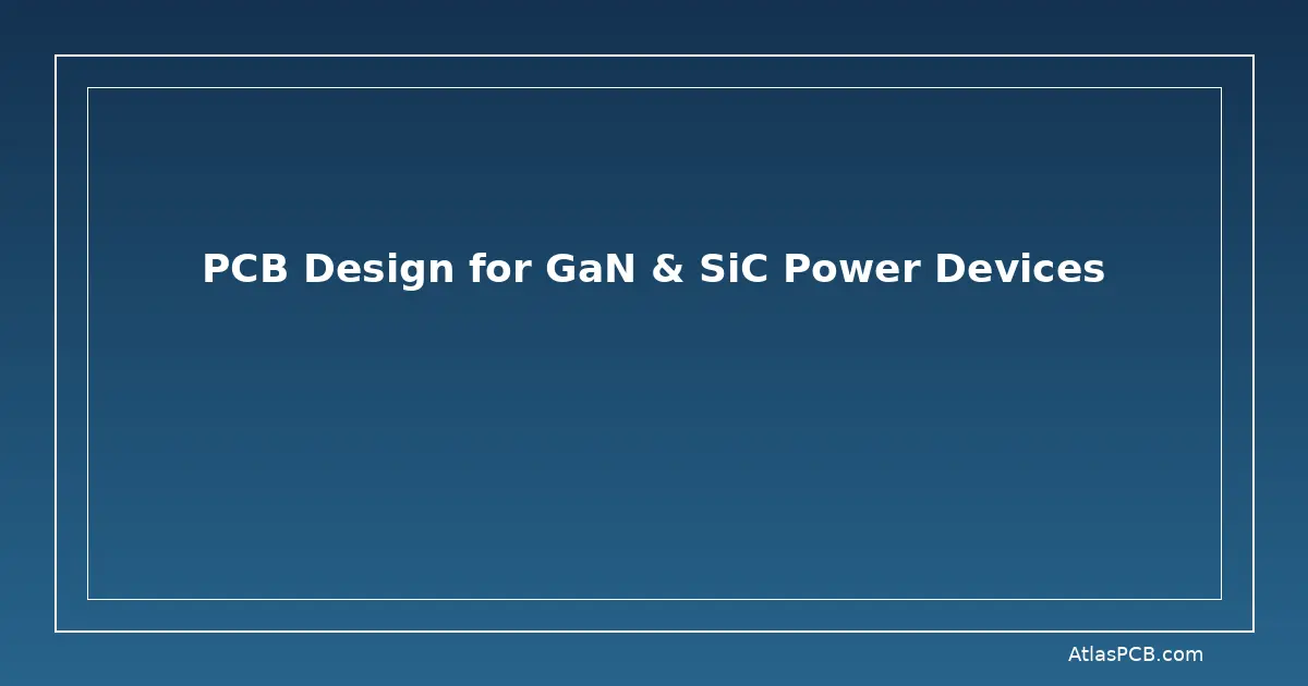 PCB Design for GaN and SiC Power Devices