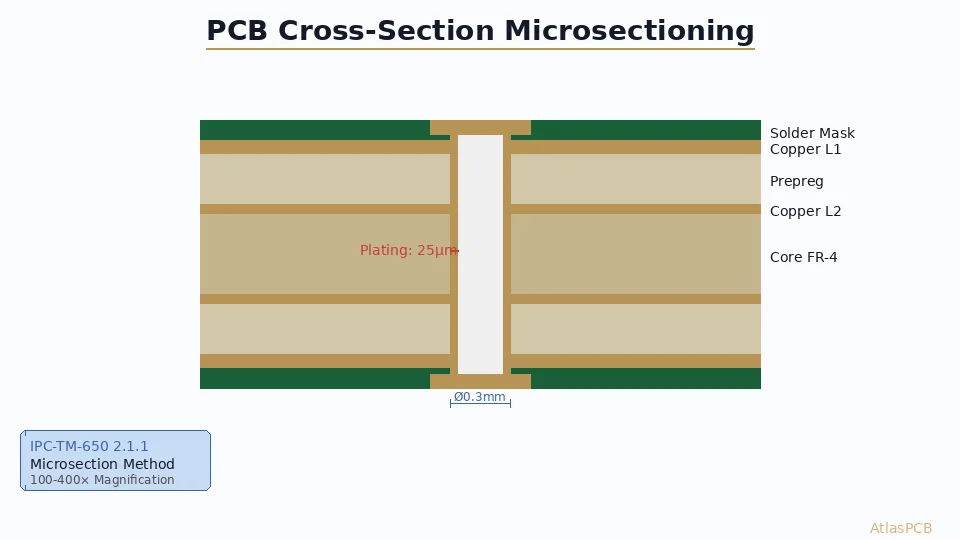 PCB Microsectioning and Cross-Section Analysis