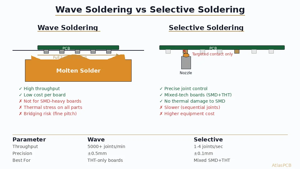 Wave Soldering vs Selective Soldering for PCB